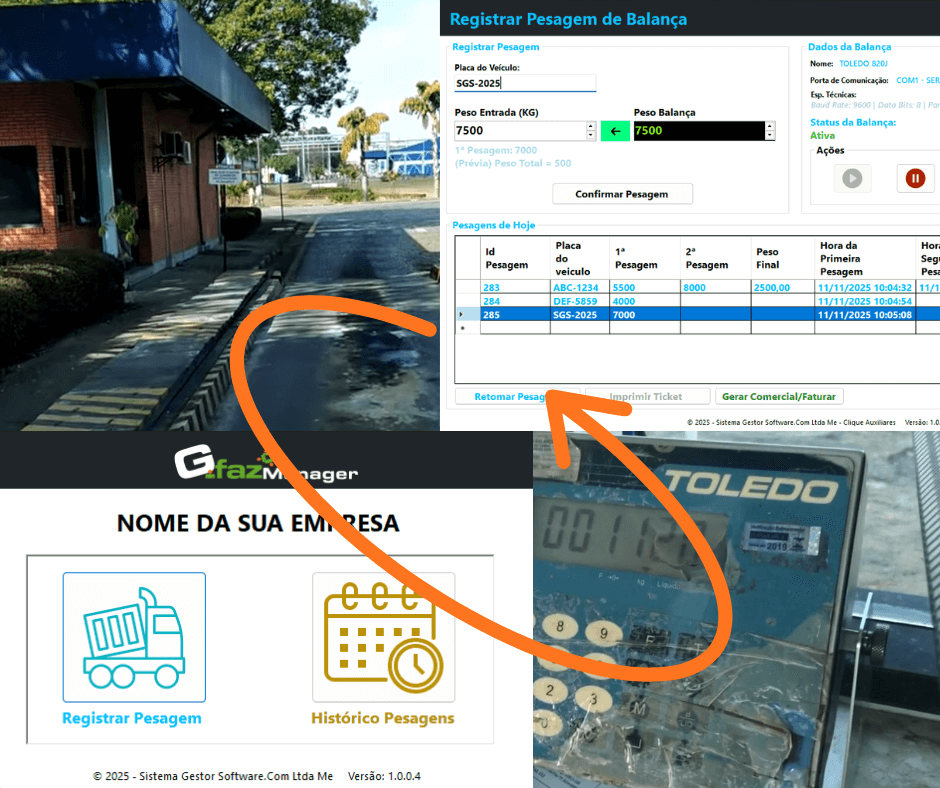 Agilidade com Integração Pesagem e Faturamento