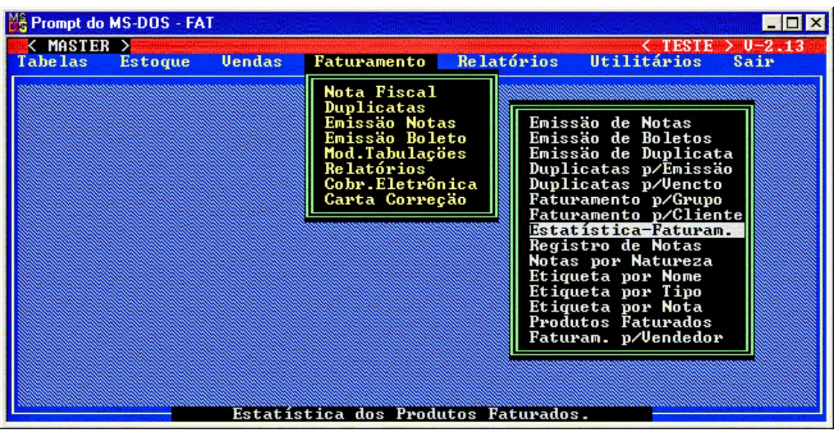 Sistema legado em MS-DOS integrado ao GFaz Automatizado via arquivo TXT